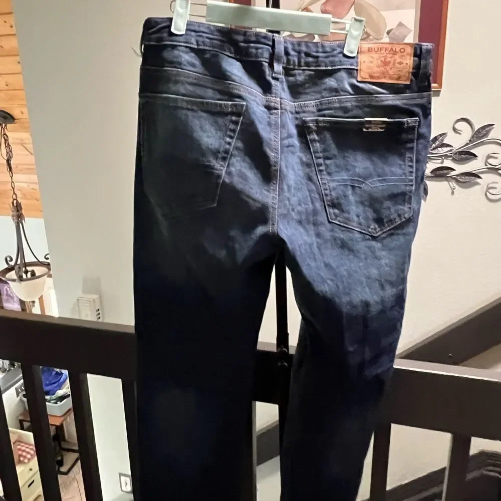 NWT Buffalo Blue Jeans Relaxes Straight Driven Stretch 34 x 32 #JTB024
